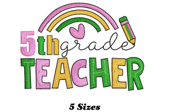 5th Grade Teacher Embroidery