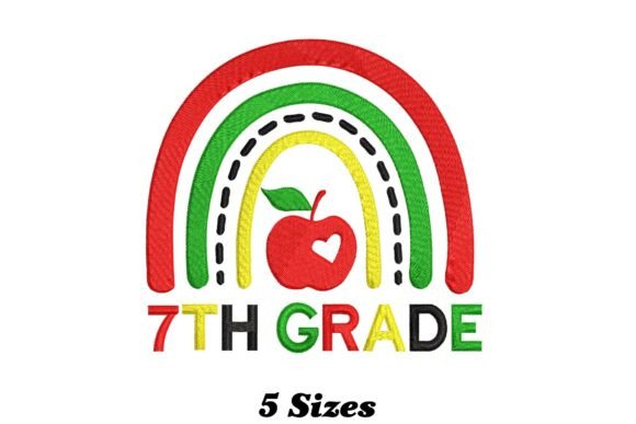 7th Grade Rainbow Embroidery