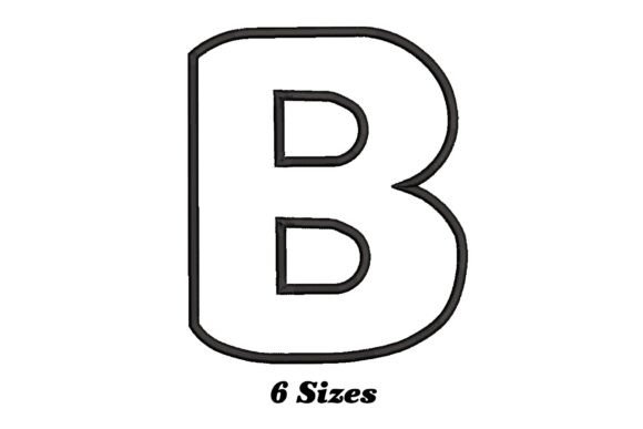 Alphabet Letter B: A Charming Embroidery Design