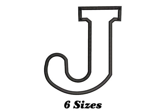 Alphabet Letter J for Seasonal Embroidery