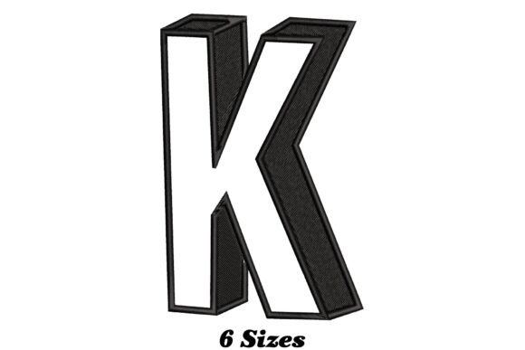 Alphabet Letter K for Seasonal Embroidery