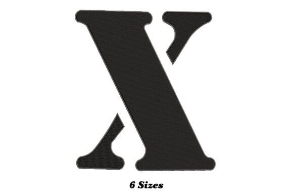Alphabet Letter X for Seasonal Embroidery