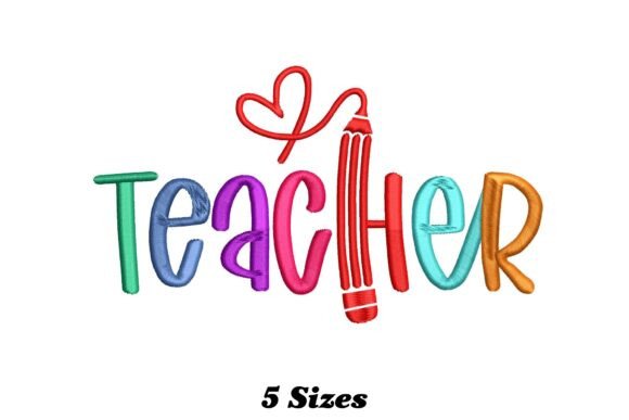 Charming Teacher Embroidery Design