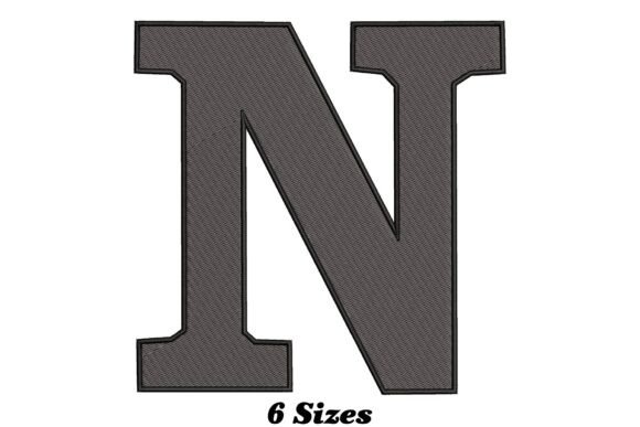 Creative Letter N: A Stylish Embroidery Design