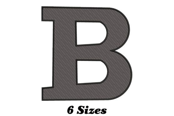 Elegant Letter B for Seasonal Embroidery