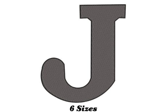 Elegant Letter J for Holiday Embroidery