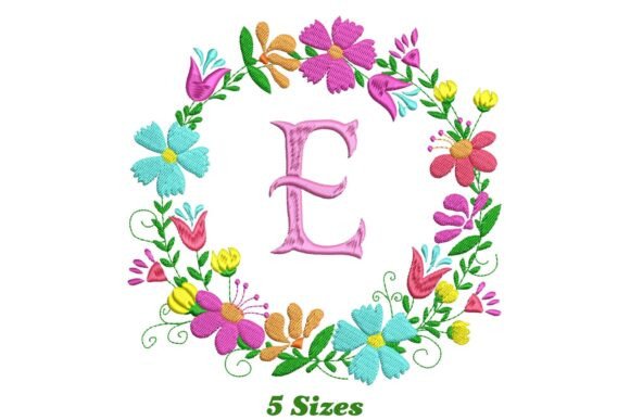 Flower Alphabet Letter E