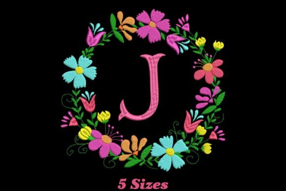 Flower Alphabet Letter J