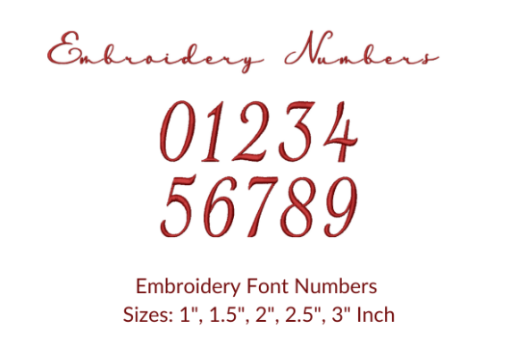 Kentwell Number Font Review for Holiday Embroidery