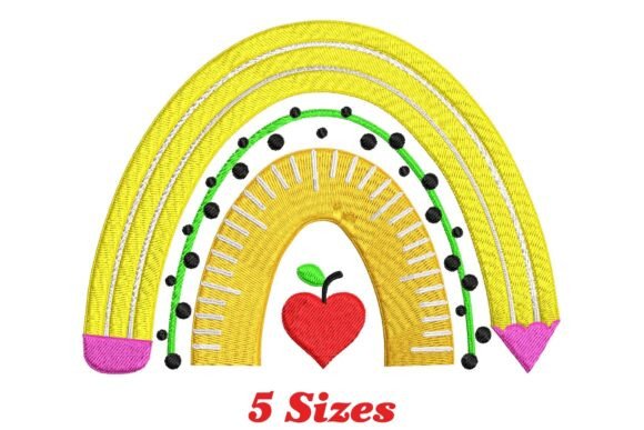 Rainbow Apple Embroidery Review