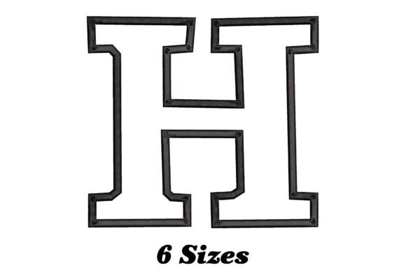 Stylish Letter H for Seasonal Embroidery