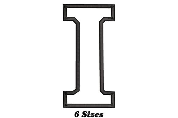 Stylish Letter I: A Versatile Embroidery Design